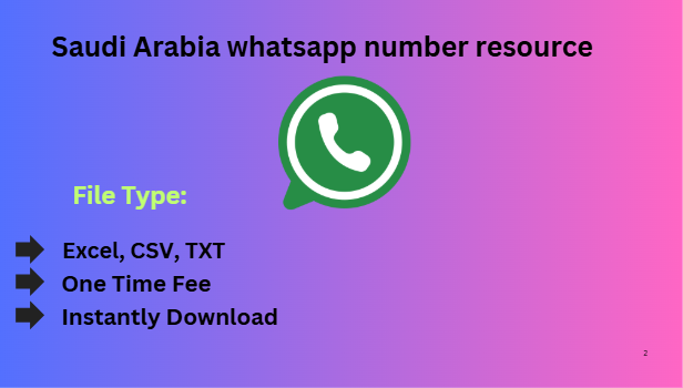 Saudi Arabia whatsapp number resource