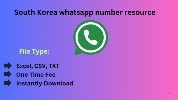South Korea whatsapp number resource