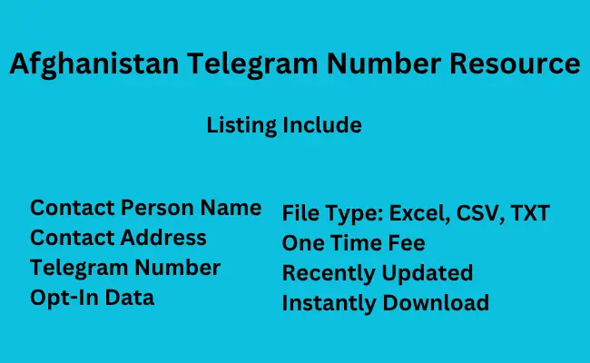 Afghanistan telegram number resource