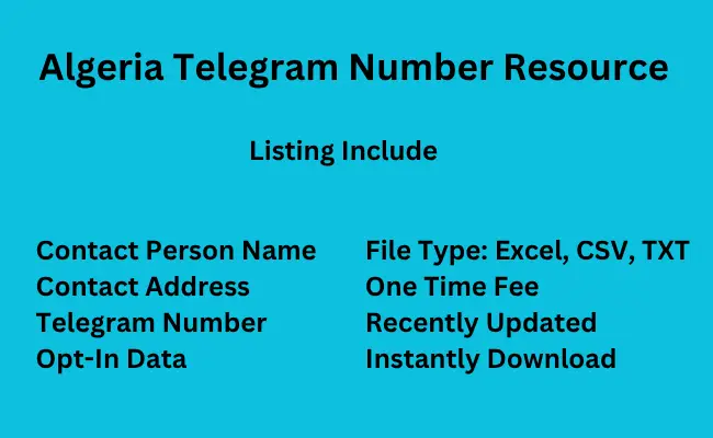 Algeria telegram number resource