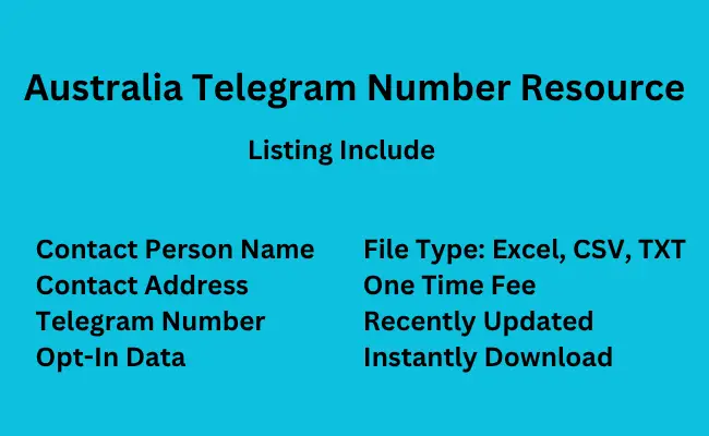 Australia telegram number resource