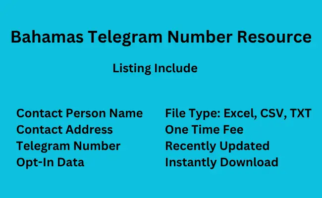 Bahamas telegram number resource