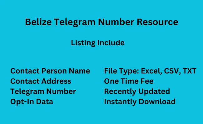 Belize telegram number resource