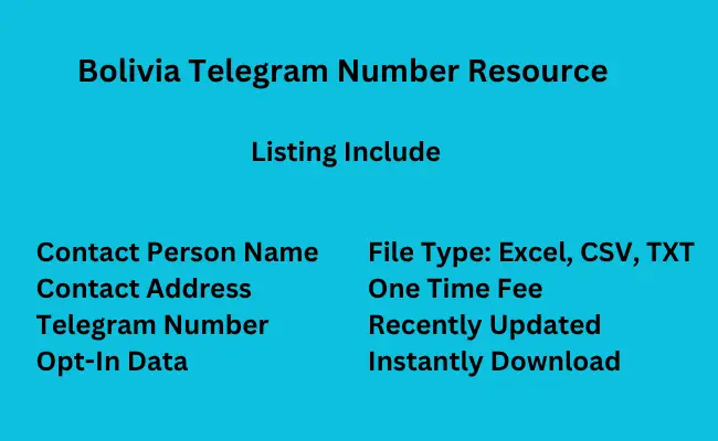Bolivia telegram number resource
