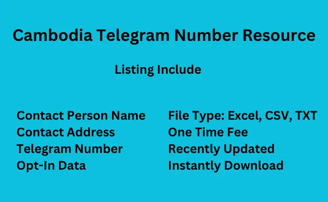 Cambodia telegram number resource