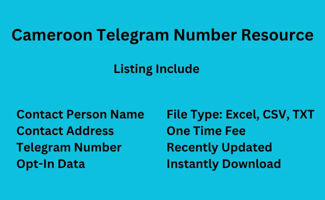 Cameroon telegram number resource